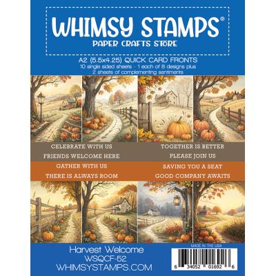 Whimsy Stamps Quick Card Fronts - Harvest Welcome